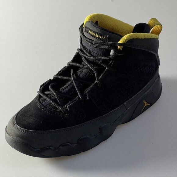 Air Jordan 9 Retro Nike Tennis Shoes High Top Dark Charcoal Sneaker Kids Size 3Y - Picture 11 of 12